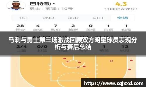 马刺与勇士第三场激战回顾双方明星球员表现分析与赛后总结